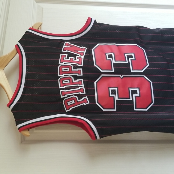 SCOTTIE PIPPEN CHICAGO BULLS PINSTRIPE JERSEY SIZE SMALL - Picture 10 of 11